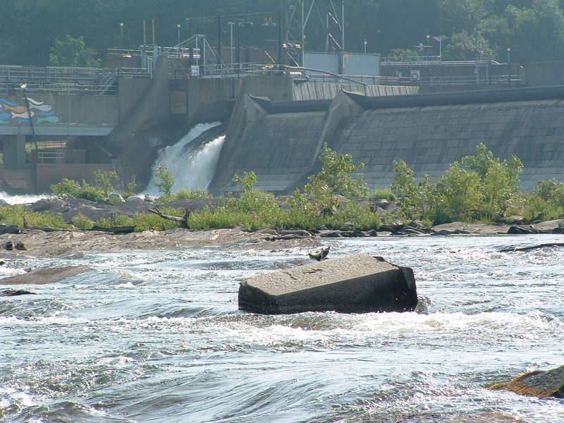 Ledges below the dam