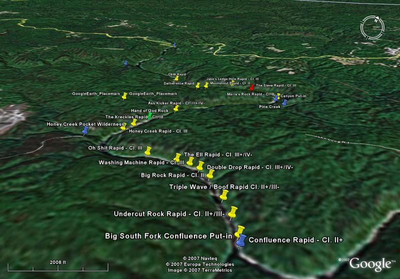 Google Map of Big South Fork