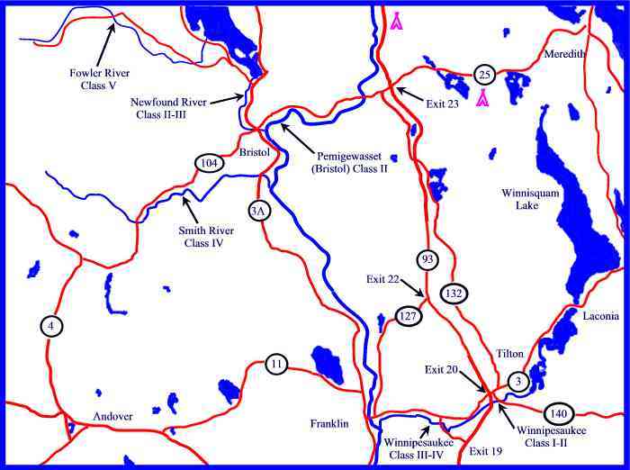 Map of the Lower Pemi region