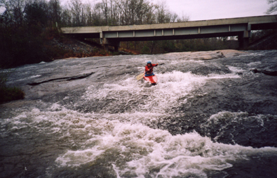 Flat Shoals Bridge Rapid from downstream