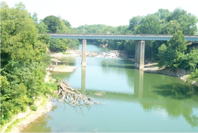 Old Louisville Rd Bridge Eddy Line