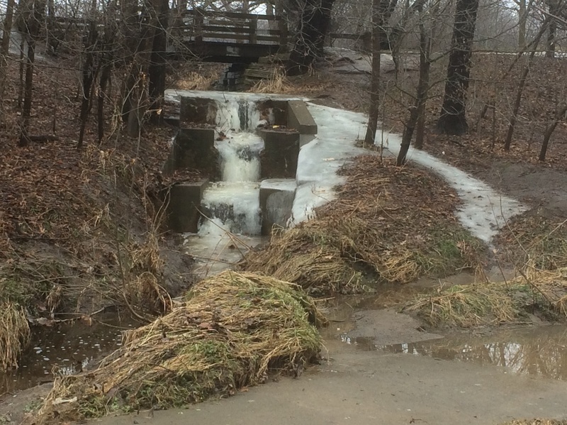 Side-stream cascade (park pond outflow)