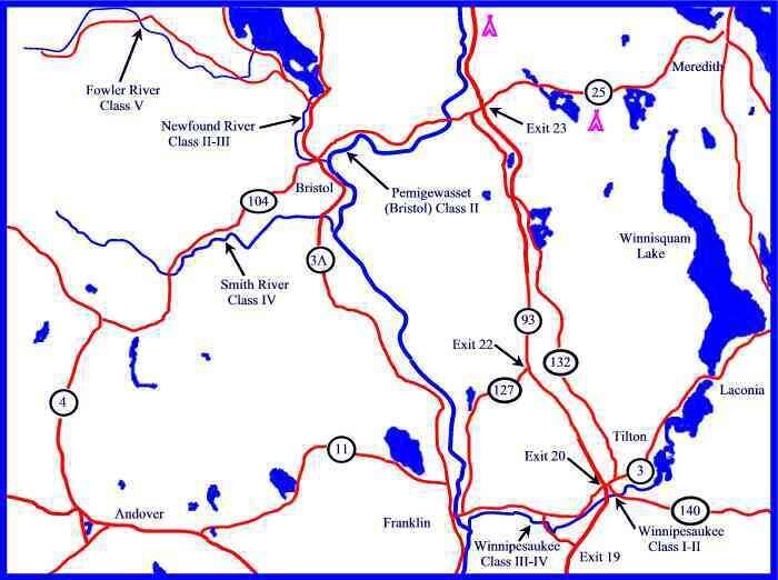 Map of the Lower Pemi region