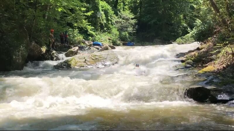 Mini Gorge's First Rapid: High Turnover (aka, The Crux)
