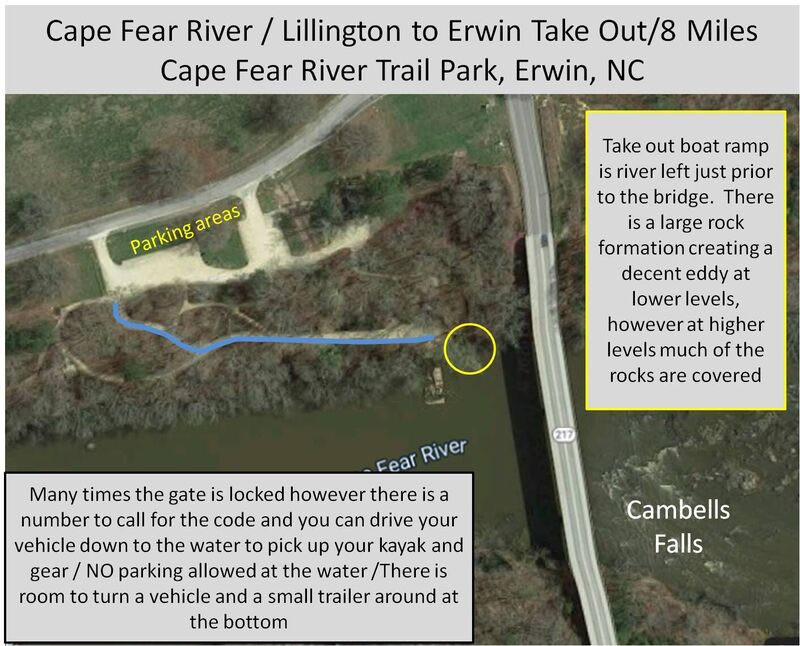 Take Out /Cape Fear River Trail, Erwin NC