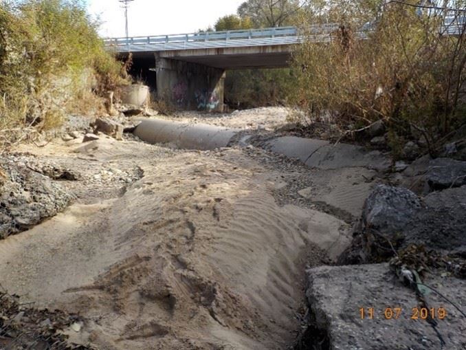 Drainage: ~1.1 square miles