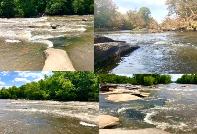 Final rapid boulders