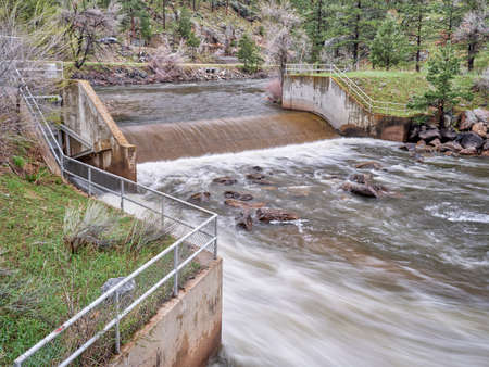 Low-head dam above put-in