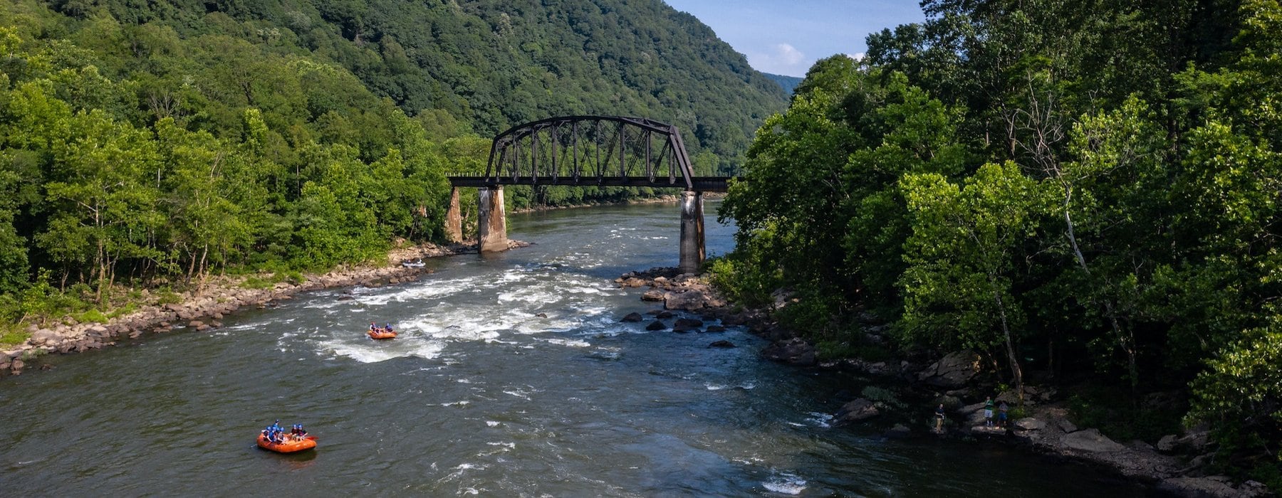 Slack water in between gorges