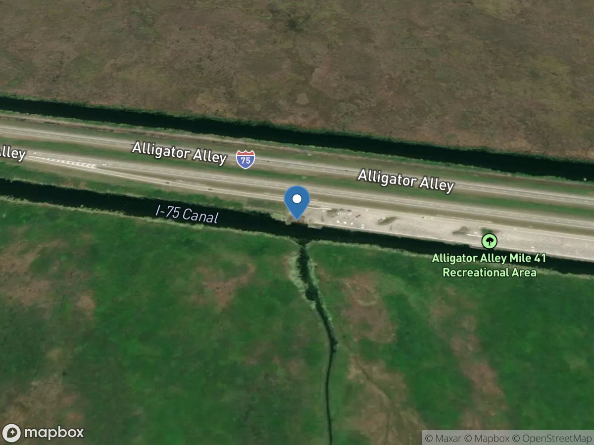 Everglades WMA - Alligator Alley - Mile 40.7 East Bound