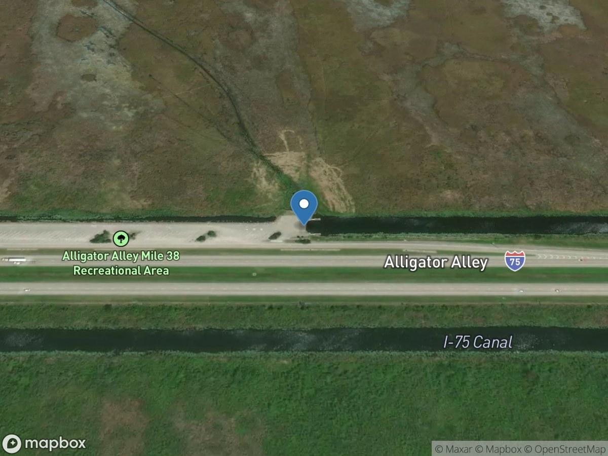 Everglades WMA - Alligator Alley - Mile 38.1 West Bound