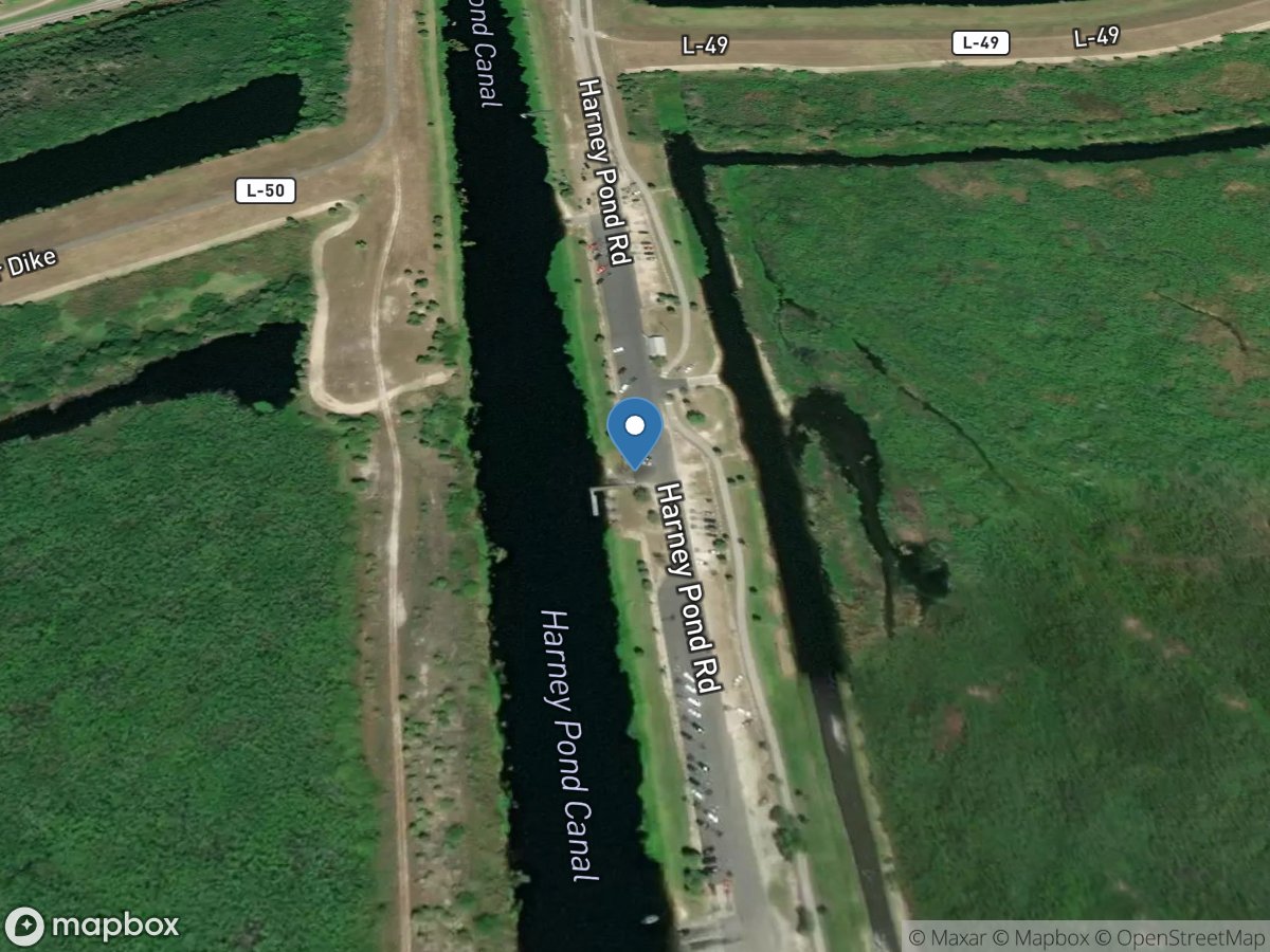 Harney Pond Canal - Margaret Van de Velde Park - Central Canal Side Boat Ramp