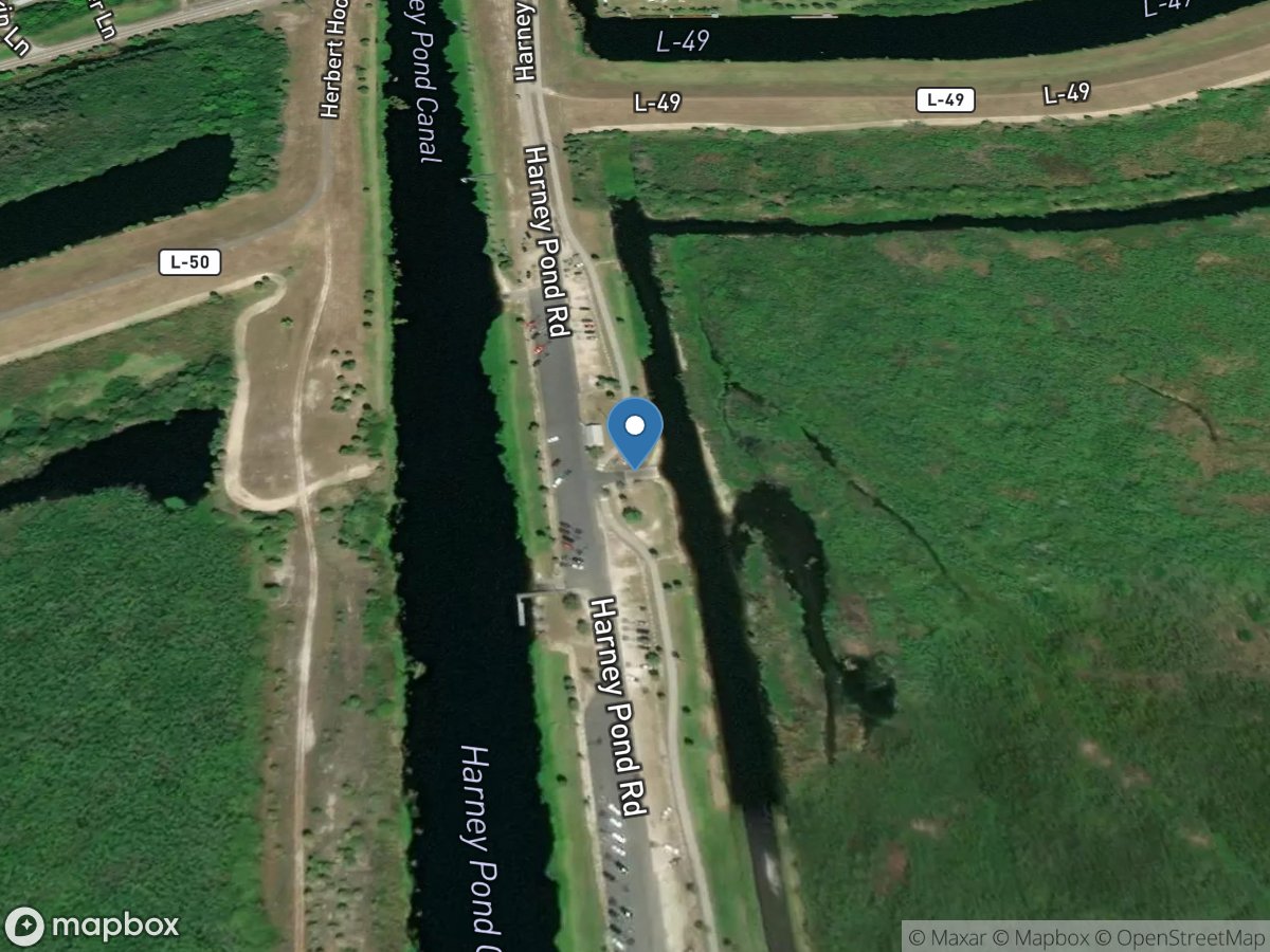 Harney Pond Canal - Margaret Van de Velde Park - Central Lake Side Boat Ramp