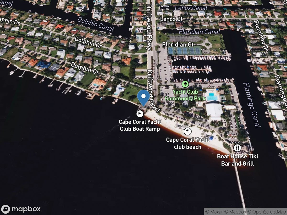 Cape Coral Yacht Club Park Public Boat Ramp