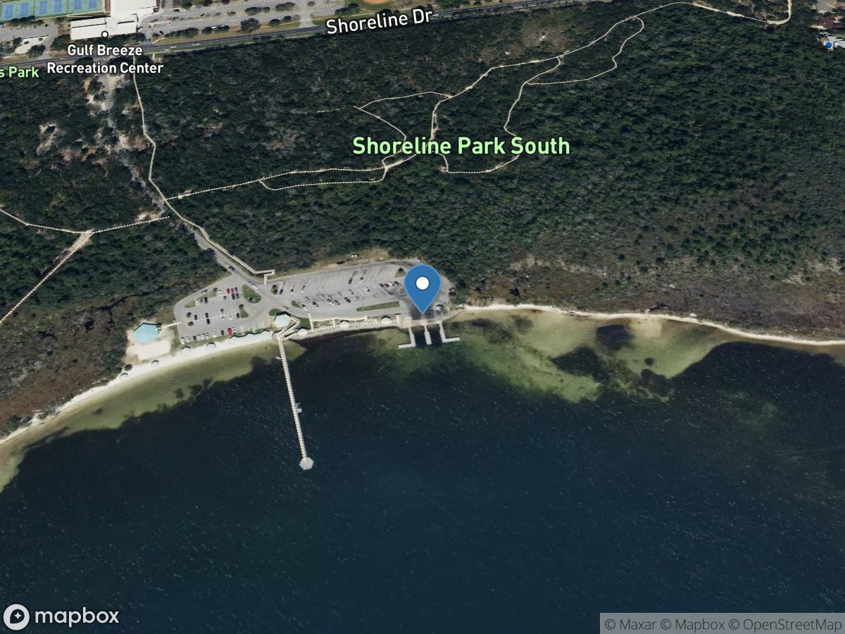 Gulfbreeze Shoreline Park South and Public Boat Ramp