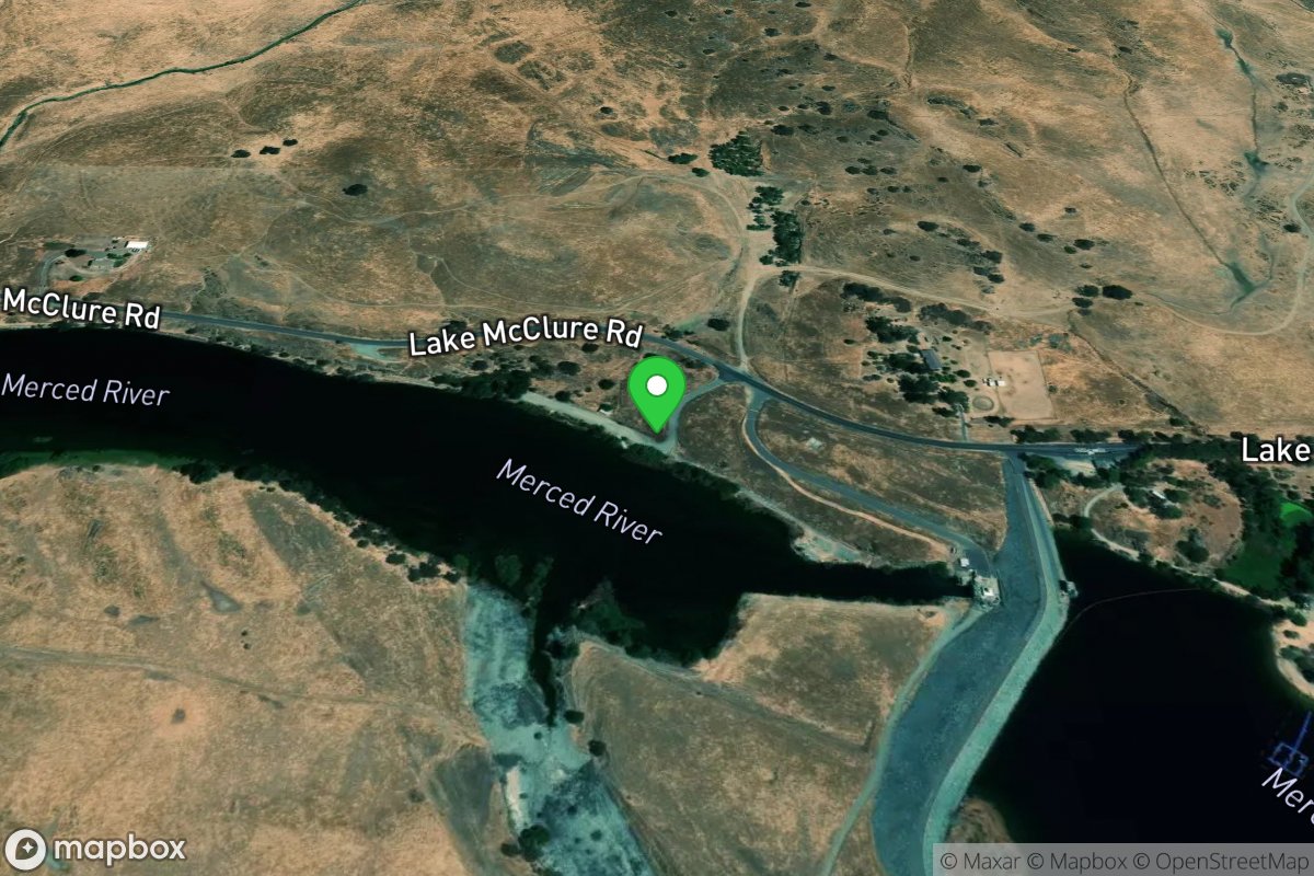 Merced Falls Reservoir access near McSwain dam