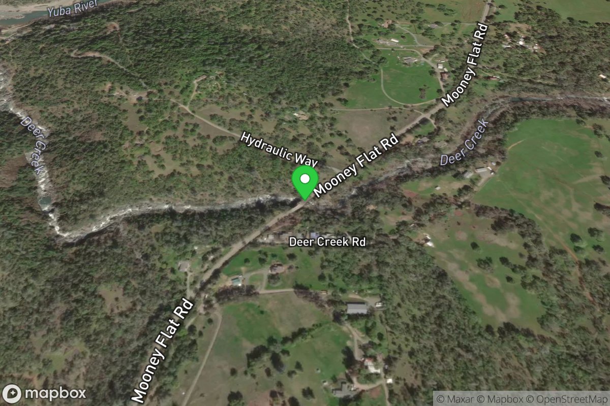 Take-out, on Deer Creek at Mooney Flat Road