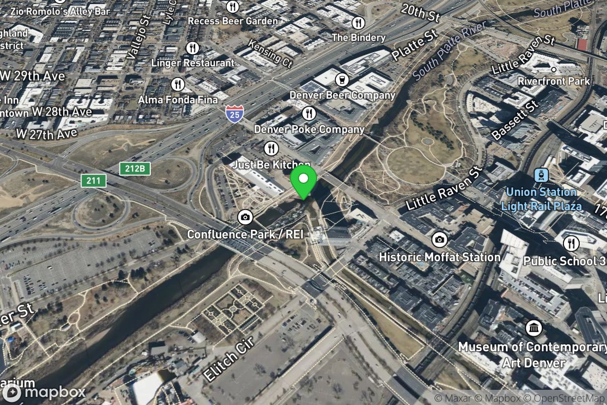 End of Features in Confluence Park - Cherry Creek and South Platte