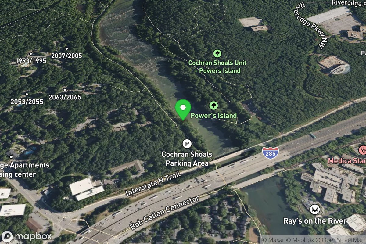 River right access at Powers Island