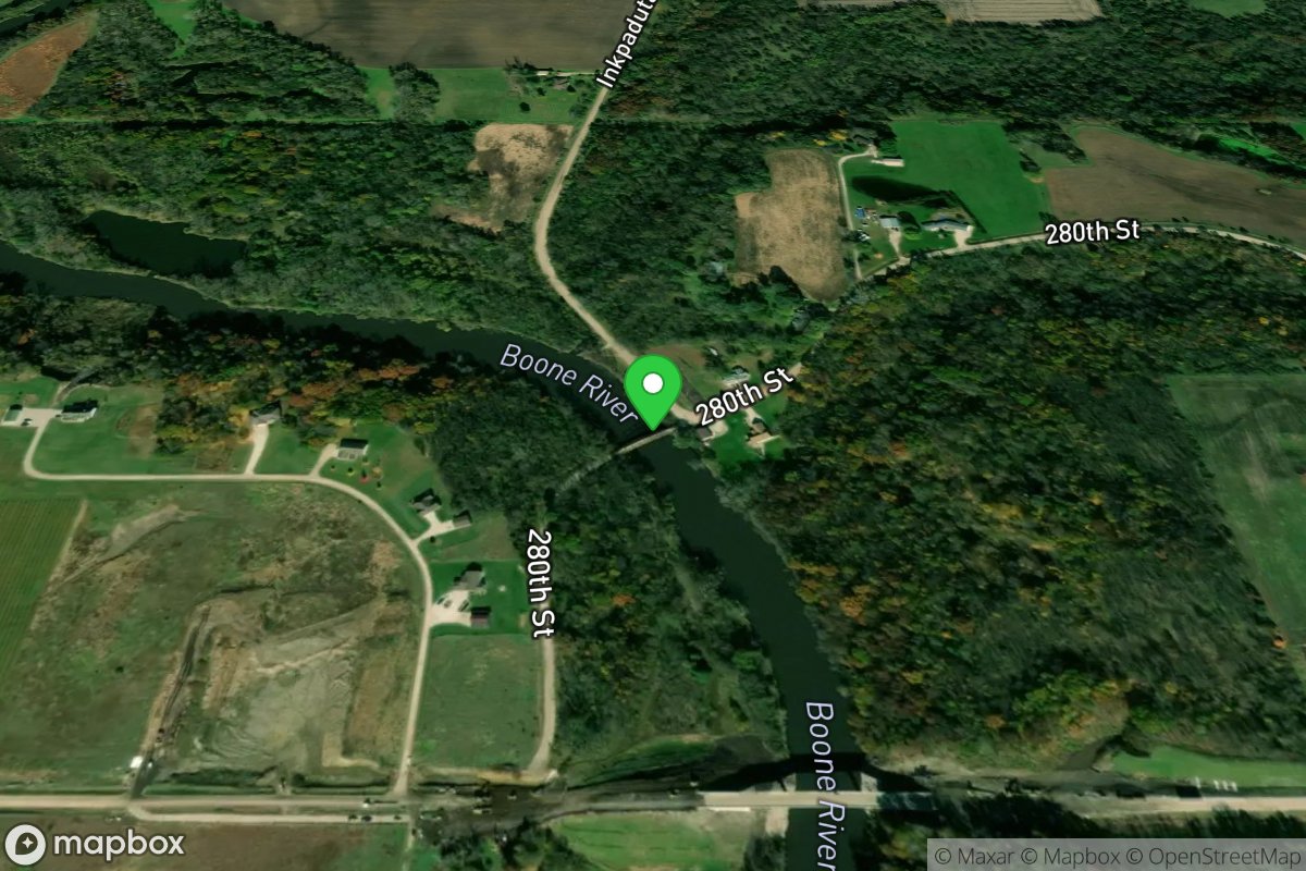 Take Out: Bever Bridge Canoe Access, 42.3874, -938095