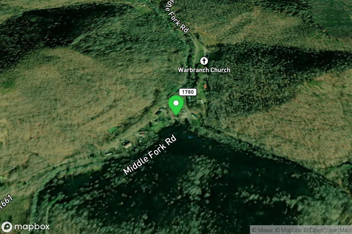 Warbranch: Hwy.1850 at Middle Fork Road