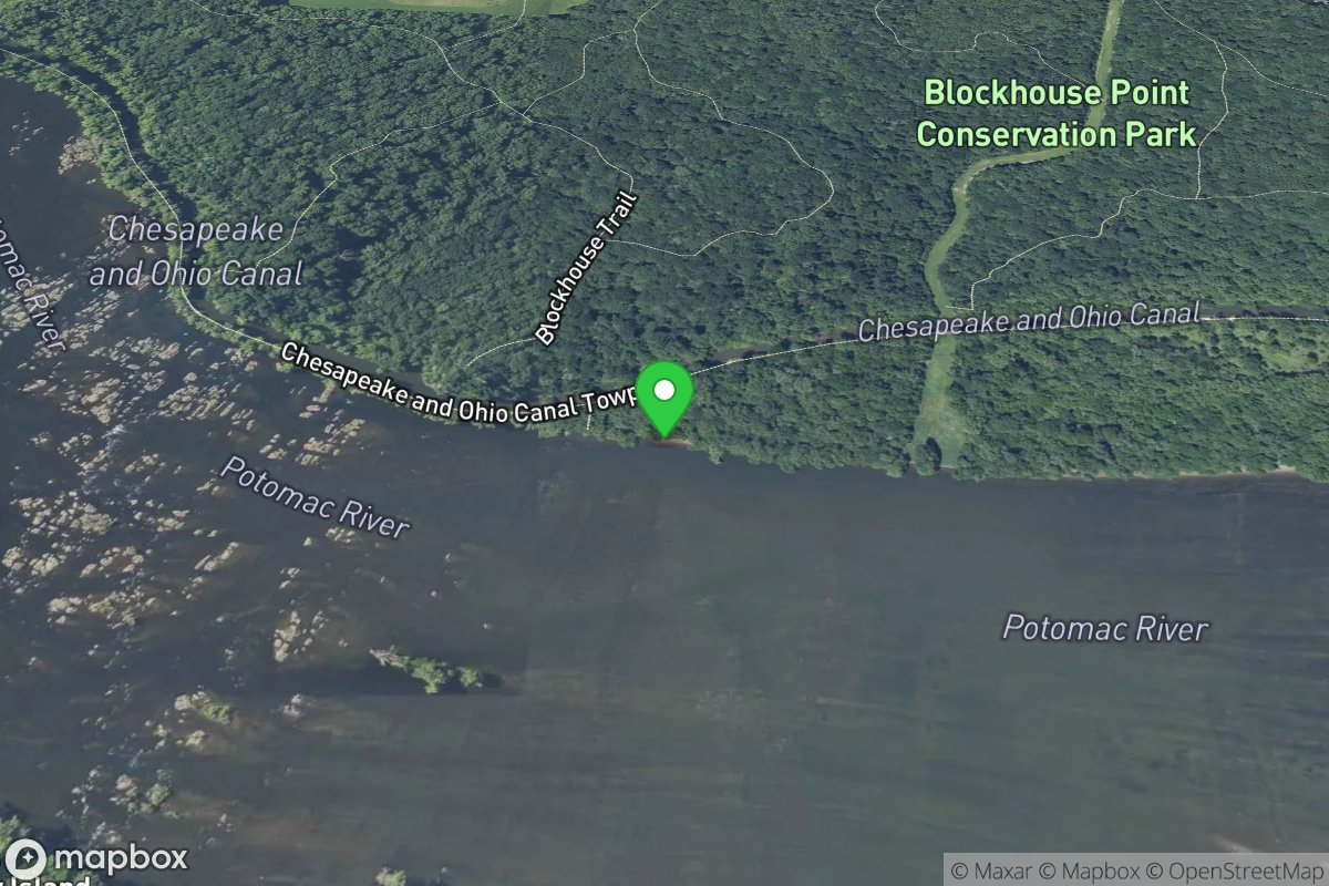 Take-out for C&O Canal paddle back up to Violette's Lock.