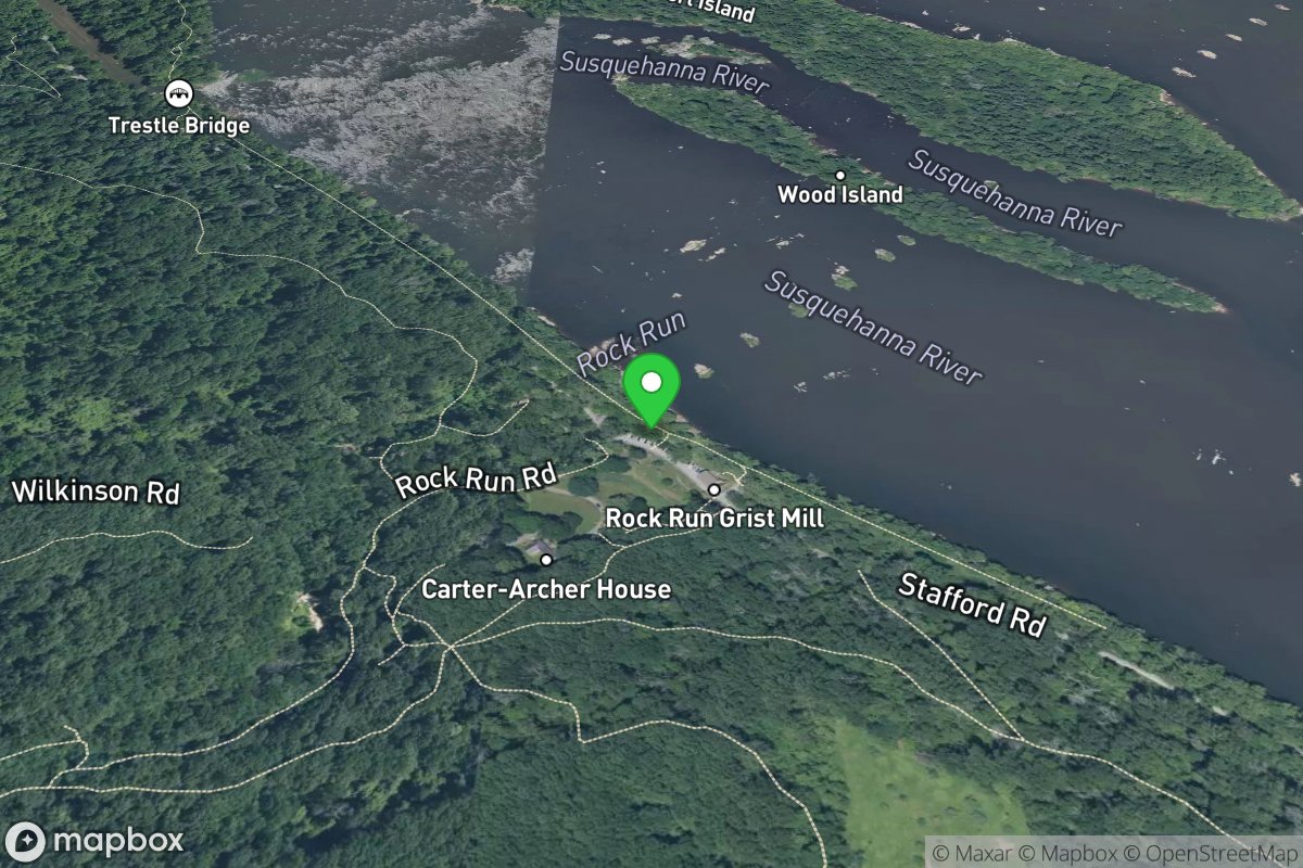 Take-out at the Rock Run Mill area of Susquehanna State Park