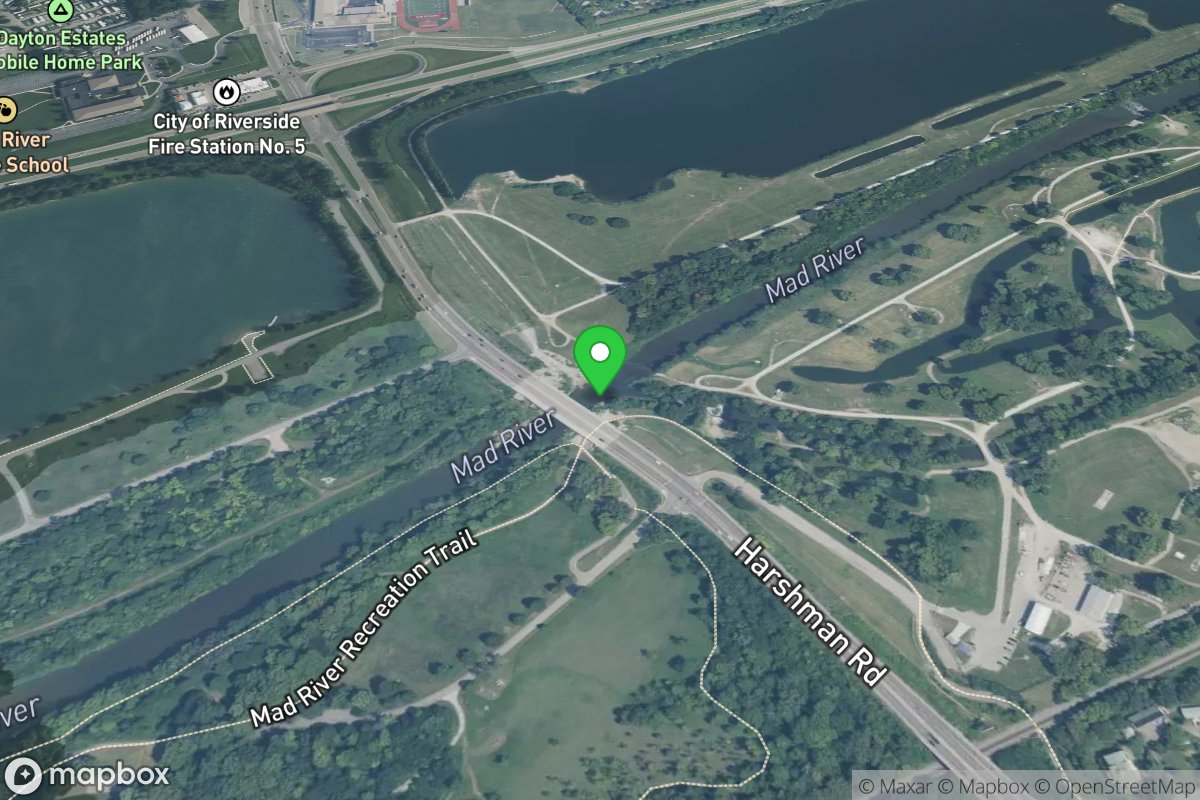 Harshman Road put-in and small ledge