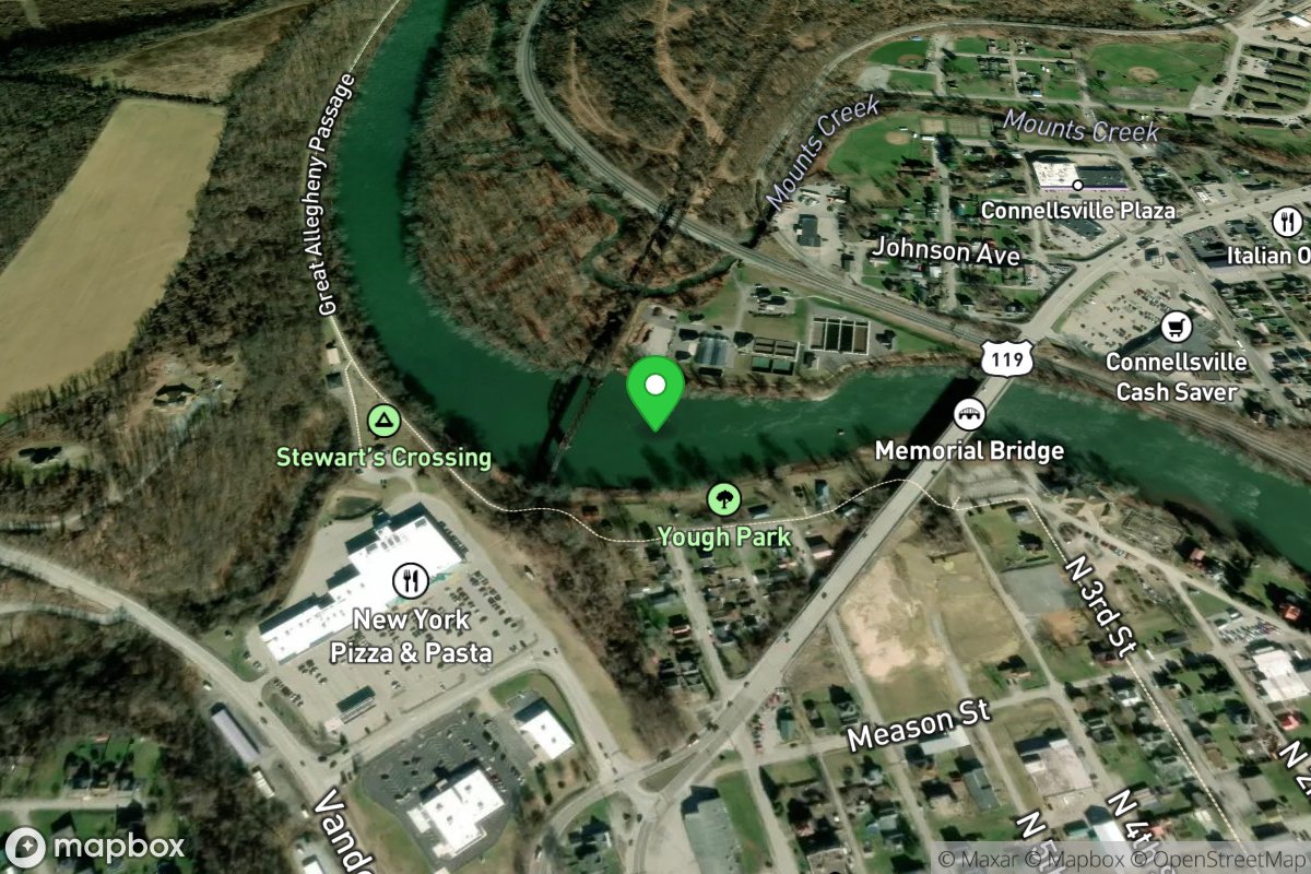 Put-in - Yough River Park, Connellsville, PA