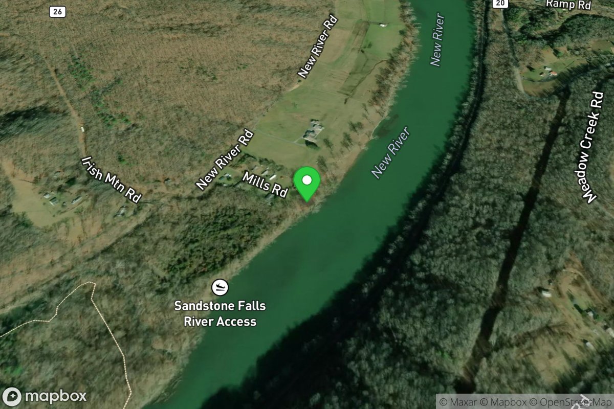 Take-out - River left above Sandstone, WV