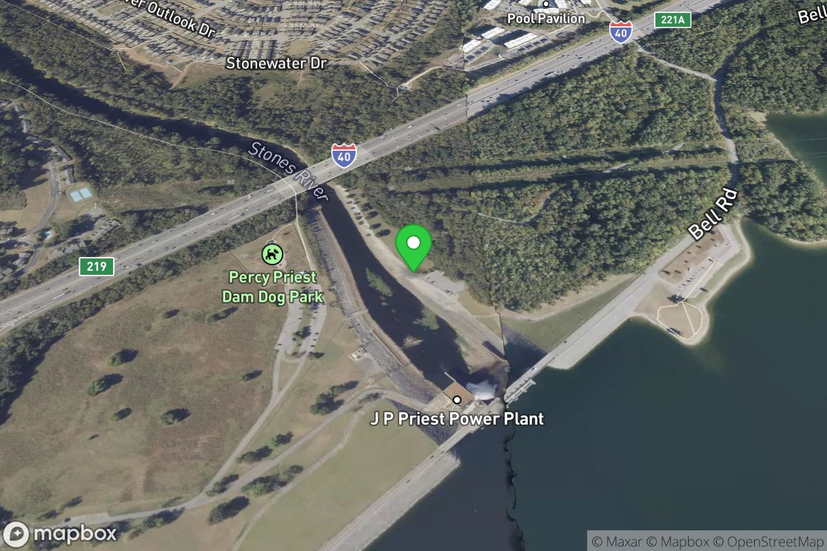 Below Percy Priest East Side