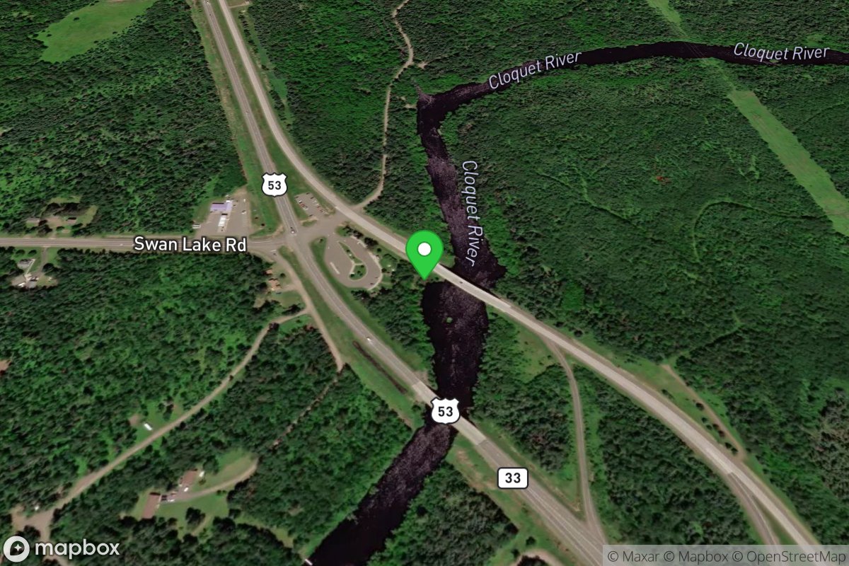 Cloquet River, Hwy 53 Wayside Rest State Water