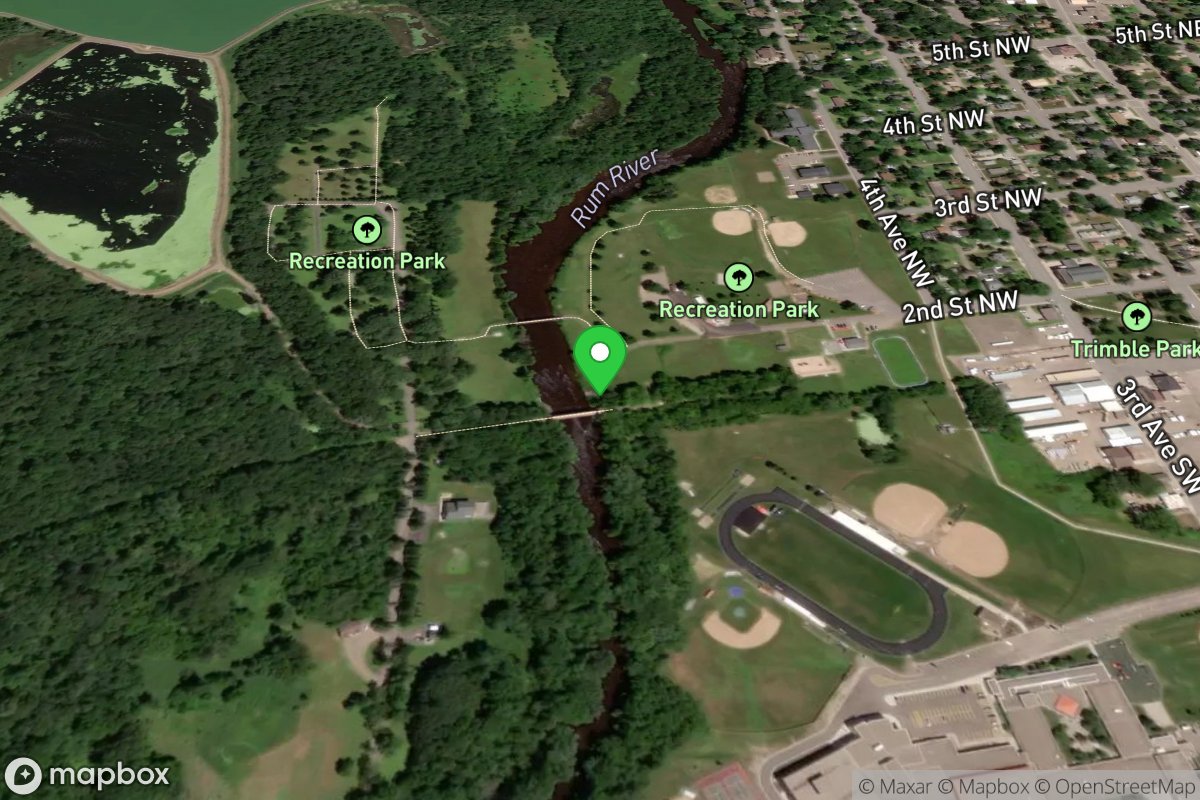 Rum River, Milaca Dam Site State Water Access Site