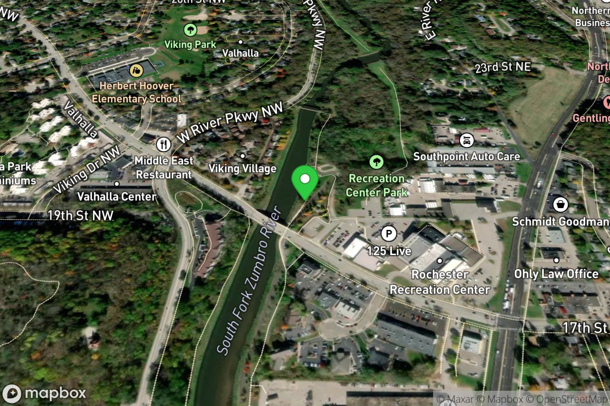 Zumbro River, Elton Hills Drive   Steps down to t*