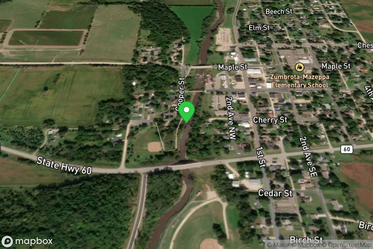 Zumbro River, Walking Bridge Park State Water Acc*