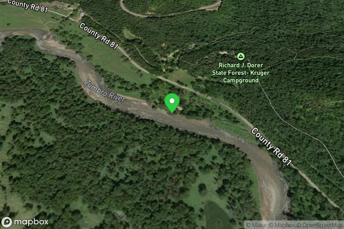 Zumbro River, Kruger State Water Access Site