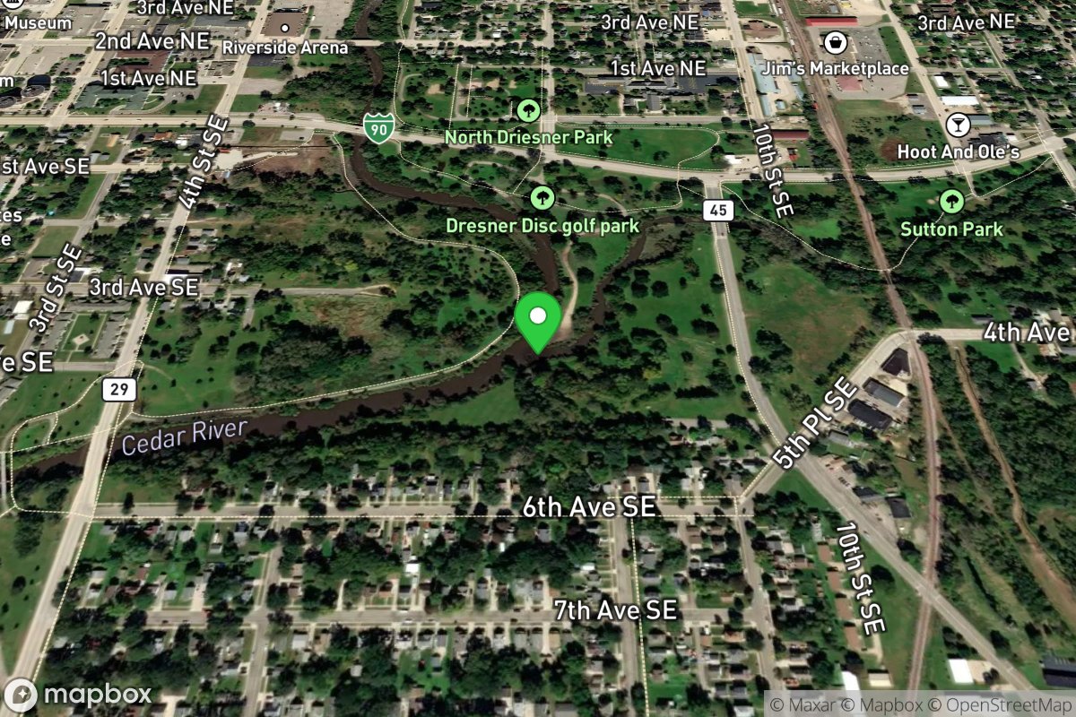 Cedar River, Dreisner Park State Water Access Site