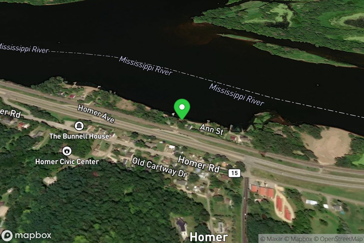 Mississippi River, Homer Landing Water Access Site