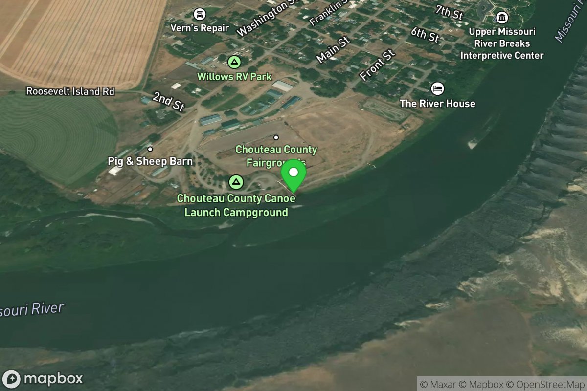 Chouteau County Fairgrounds Canoe Launch