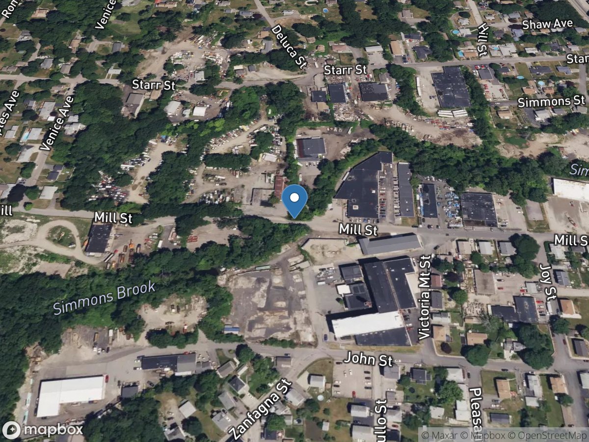 Simmons Brook Nr. Mill Street, Johnston, RI location