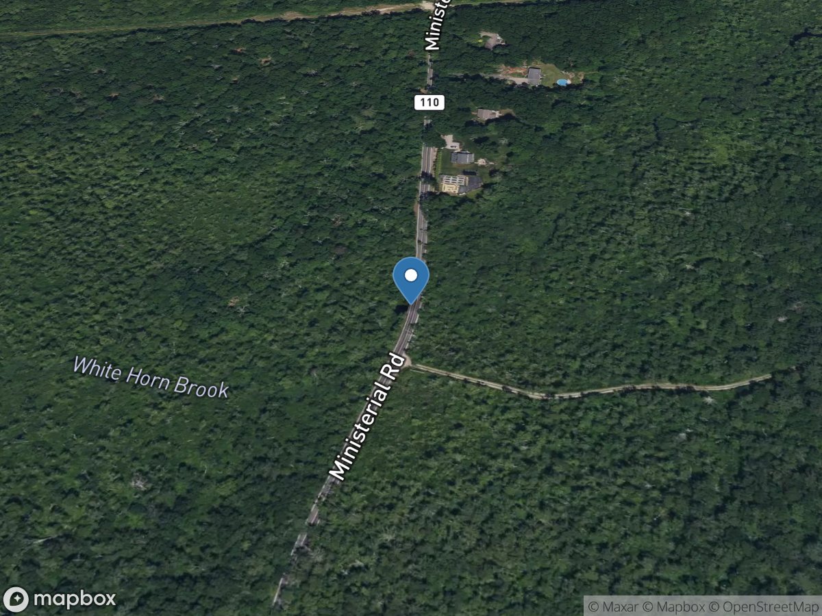 White Horn Brk at Ministerial Road near West Kingston, RI location