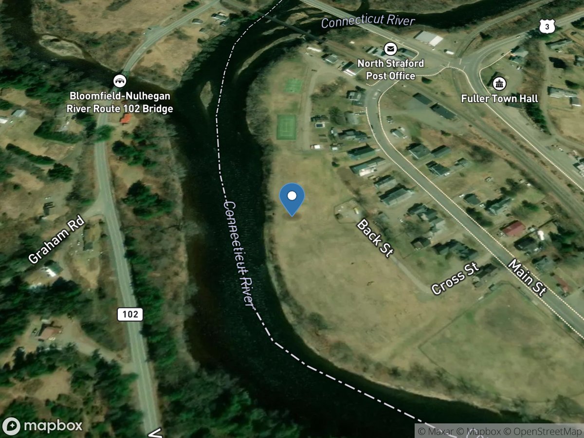 Connecticut River at North Stratford, NH location