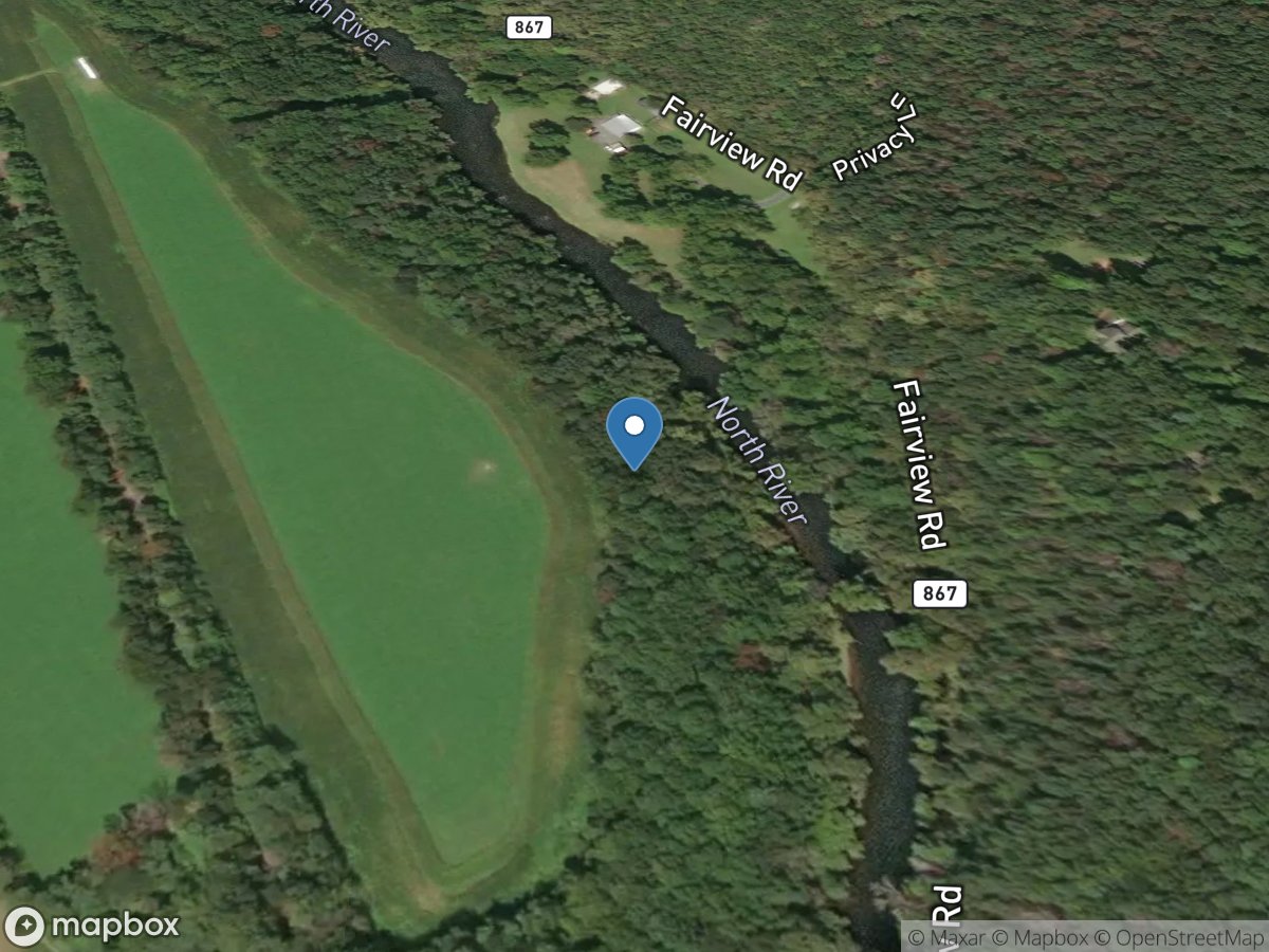 North River near Burketown, VA location