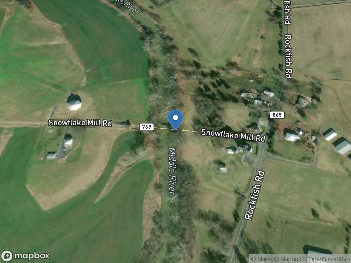 Middle River near Grottoes, VA location