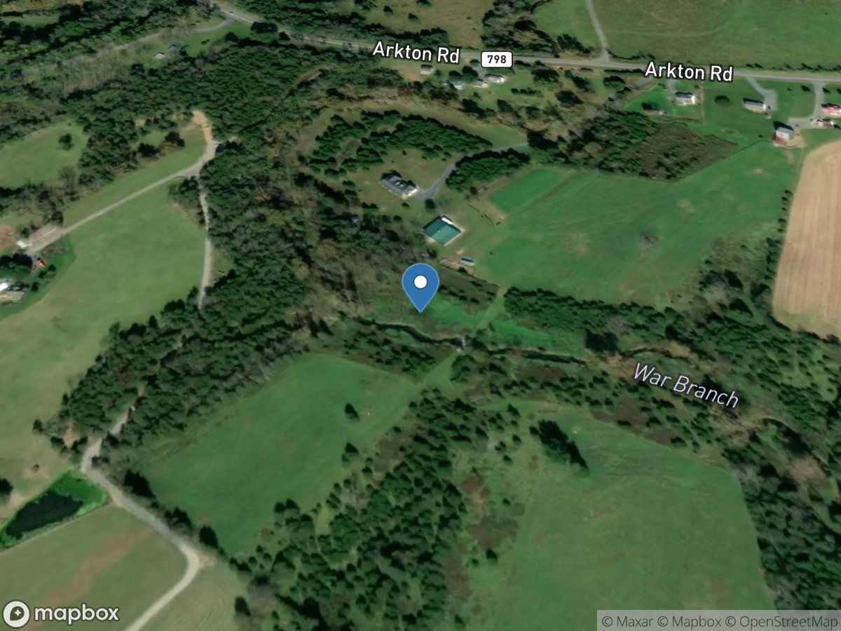 War Branch below Tributary near Tenth Legion, VA location