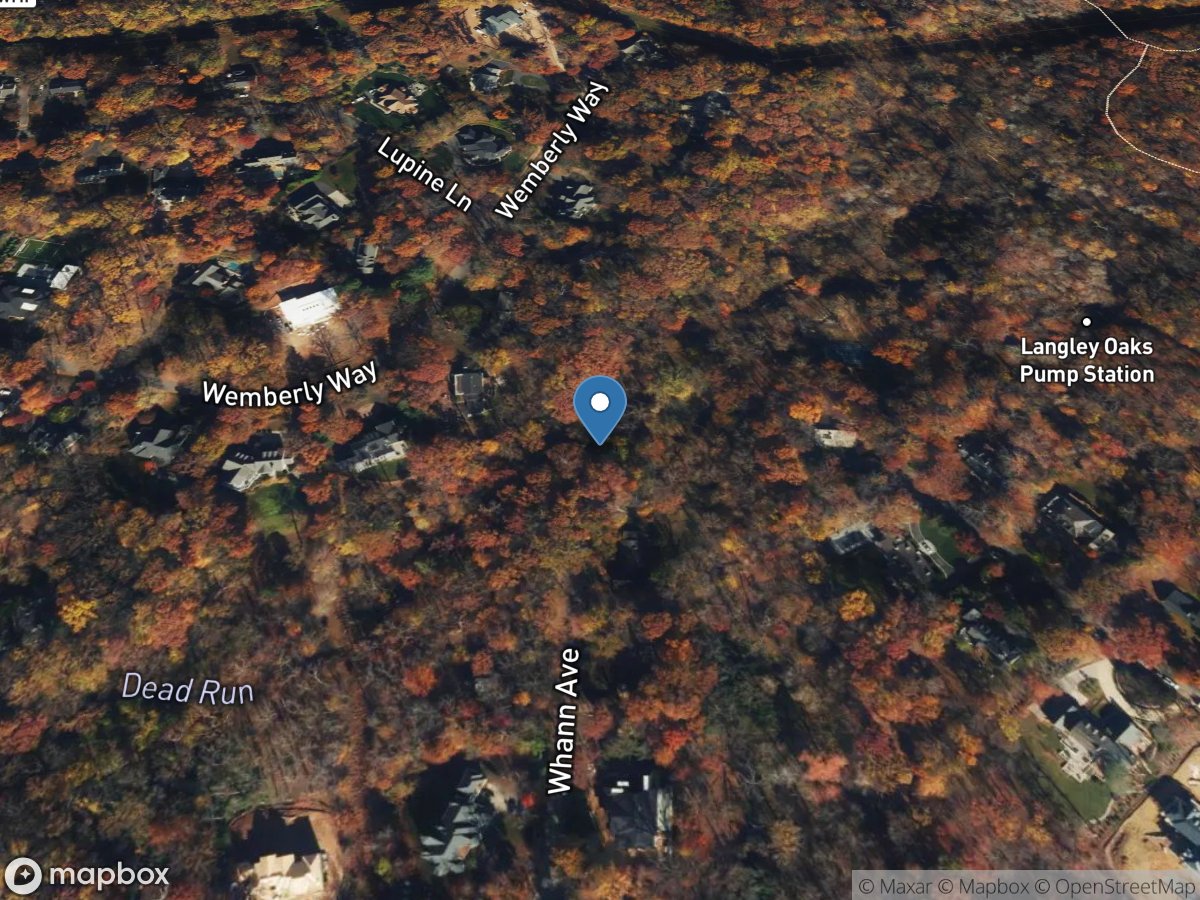 Dead Run at Whann Avenue near McLean, VA location