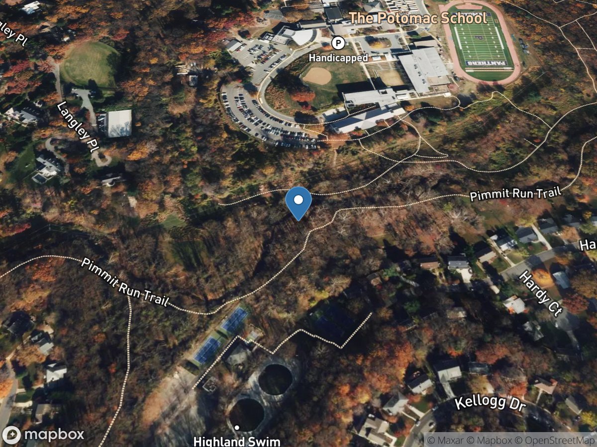 Pimmit Run below Byron Branch at McLean, VA location