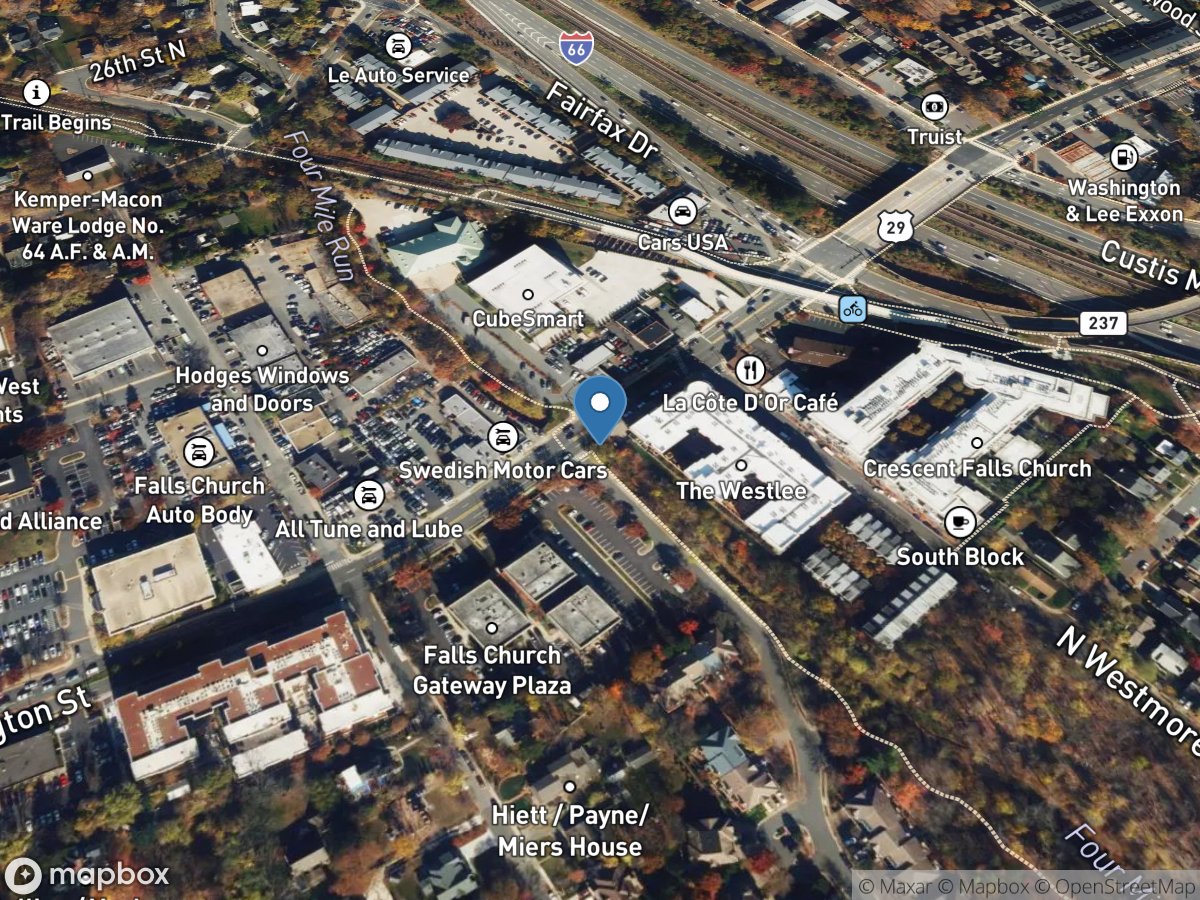 Four Mile Run at Highway 29 at Falls Church, VA location