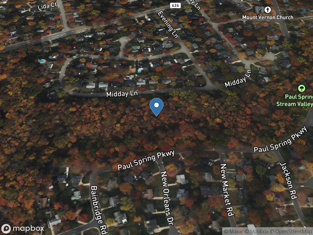 Paul Spring Branch above North Branch near Gum Springs, VA location