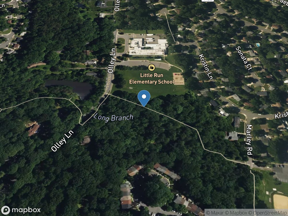 Long Branch at Olley Lane near Fairfax, VA location